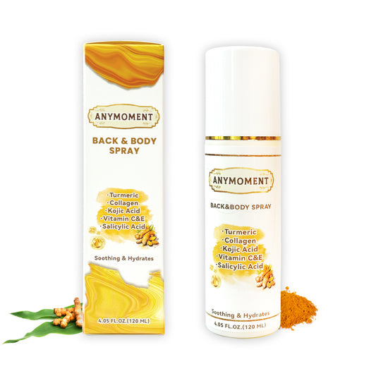 ANYMOMENT Turmeric Back & Body Spray for Dark Spot Removal - Enriched with turmeric, this gentle and non-irritating spray is perfect for caring for skin blemishes!